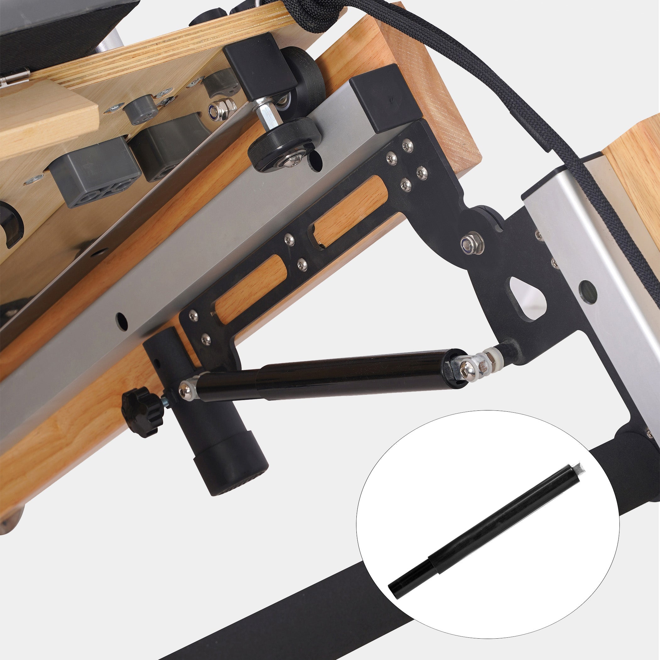 BR Oak Foldable Pilates Reformer – Studio-Level Foldable Reformer Grey