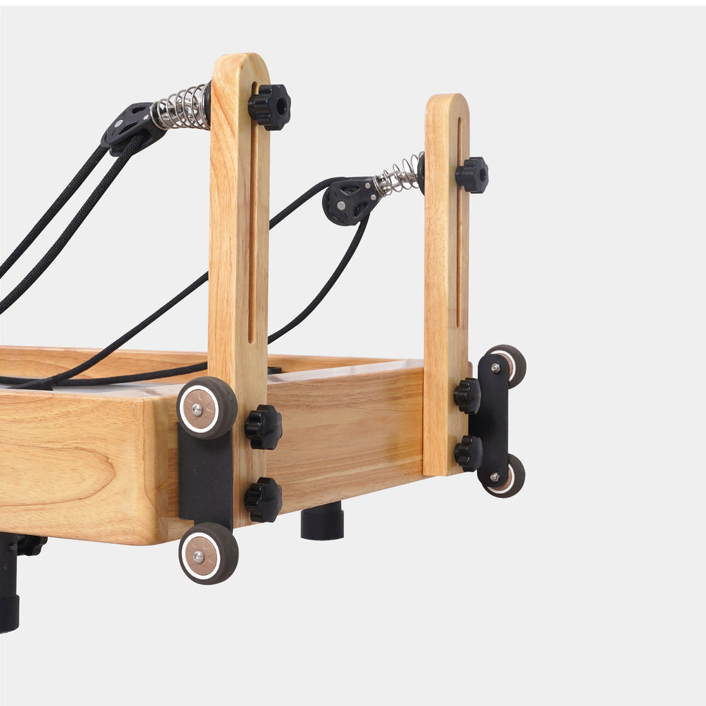 BR Oak Foldable Pilates Reformer – Studio-Level Foldable Reformer Orange